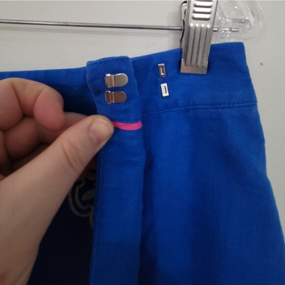 Boden Anville Linen Blend Embroidered Wrap Skirt in Bold Blue Size 10 - Picture 6 of 10